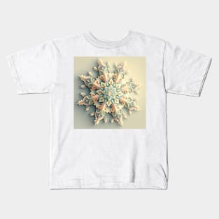 A Fractal Design in A Snowflake Motif Kids T-Shirt